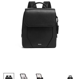 Tumi Black Leather Backpack